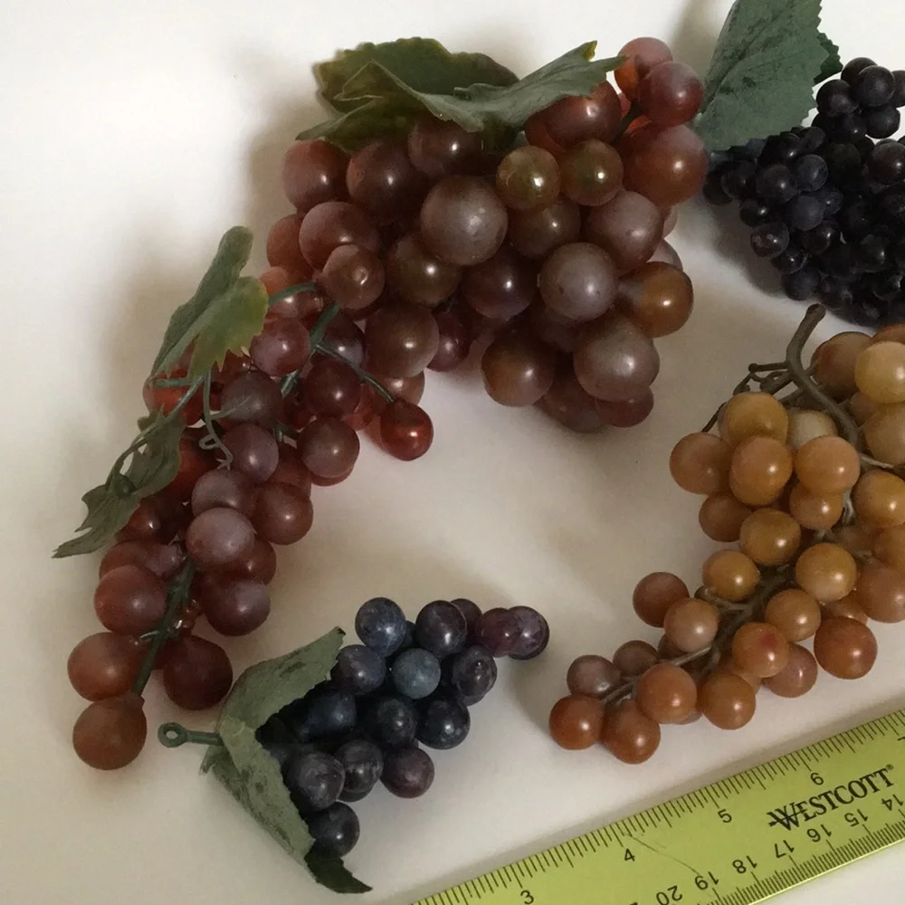 FINAL MARKDOWN Lot #2–Four Bunches of Decorative Vinyl grapes